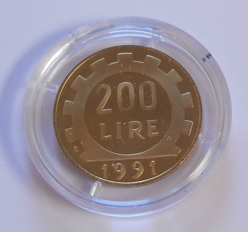 200 lire 1991 lavoro proof - 200,