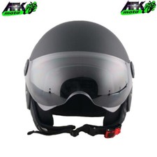 Casco Demi Jet Nero Opaco con