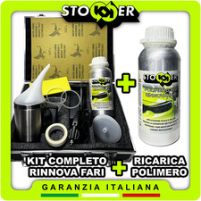 KIT COMPLETO LUCIDATURA CON RICARICA POLIMERO Rinnova Elimina Graffi Fari Auto