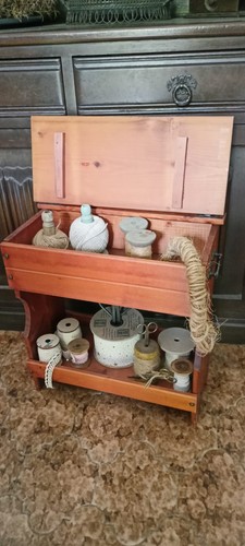 Sgabello contenitore vintage - sgabello,