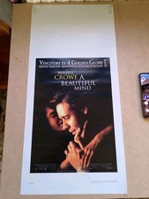 Locandina A BEAUTIFUL MIND Russell Crowe Cm.33x70 originale Cinema 2001