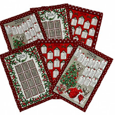 SET 6 STROFINACCI CALENDARIO 2026- NATALE-NATALIZI-SHABBY- TIROLO MADE IN ITALY