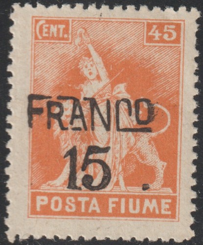 1919 fiume cent - 15, mnh
