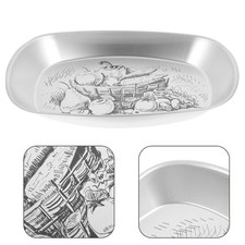  2 Pcs Vassoio Porta Snack Da Portata Piastra in Acciaio Inossidabile