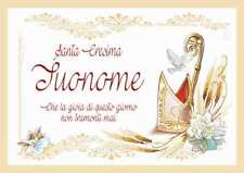 Cialda SANTA CRESIMA con NOME Decorazione Torta Ostia o Zucchero