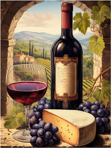 Piastrella murale tema vino - piastrella,