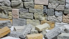 MATTONI PALAZZI ANTICHI PER PRESEPE, MINIATURE, 45 PZ COLORI VARI