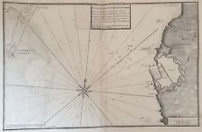 MAPPA NAUTICA LIVORNO 1732 AYROUARD CORNE TOSCANA LIVOURNE ARCIPELAGO TOSCANO