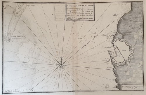 Mappa nautica livorno 1732 - livorno,