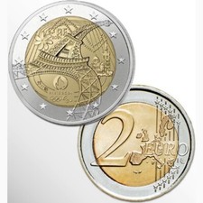 2 EURO FRANCIA 2024 - FIACCOLA OLIMPICA - TOUR EIFFEL - MONETA UFFICIALE