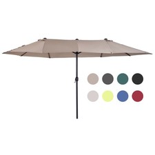 Ombrellone doppio con manovella ombrellone da giardino ombrellone da mercato 460x270 cm