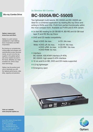 Sony nec 5550s lettore - lettore, blu