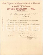 1902 SARDEGNA LURAS (SS) Ditta Antonio FORTELEONI per invio di sughero