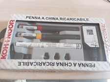 KOH-I-NOOR - PENNE A CHINA RICARICABILI CONFEZIONE ORIGINALE MAI USATE