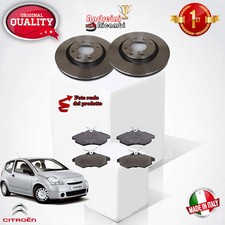 KIT 4 PASTIGLIE E 2 DISCHI ANTERIORI CITROEN C2 1.6 VTS 122CV DAL 2007 ->