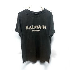 Balmain Logo T Shirt - Black-