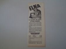 advertising Pubblicità 1952 MACCHINA PER CUCIRE ELNA - TAVARO - GINEVRA