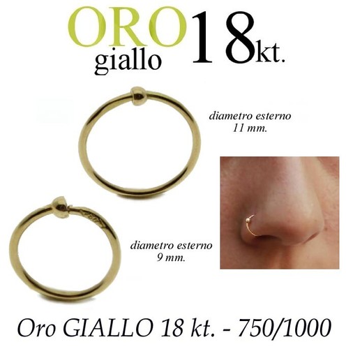 Piercing naso cerchio 9mm - naso,