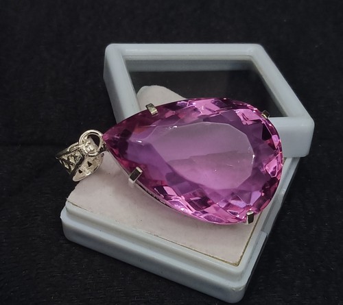 Ciondolo goccia topazio rosa - ciondolo,
