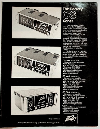 Peavey series amplificatore - peavey, cs