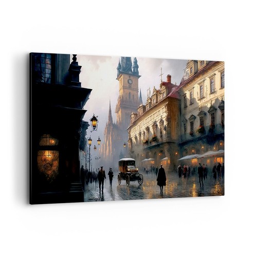 Quadro tela 100x70cm città - quadro,