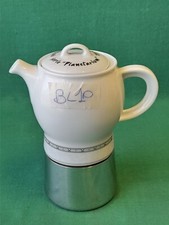 RARA CAFFETTIERA VINTAGE ACCIAIO E PORCELLANA D'ANCAP SERIE PLANETARIUM. BL10