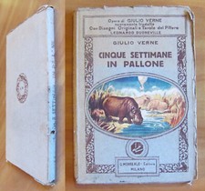Verne - CINQUE SETTIMANE IN PALLONE - Ed. Morreale, 1925 ill. DUDREVILLE*