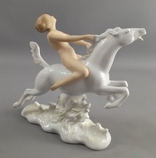 Wallendorf porcellana NUDO scultura cavallo VECCHIA vetrina OTTIME CONDIZIONI DECORAZIONE figura nuda
