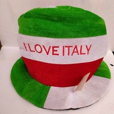 ITALIA CAPPELLO TUBA "I LOVE ITALY"TRICOLORE PARTY FESTA CAMPIONATO CALCIO