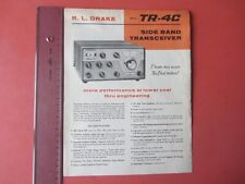 1975 - Foglio informativo pubb  Drake TR-4C - Side Band Transceiver - Radio CB -