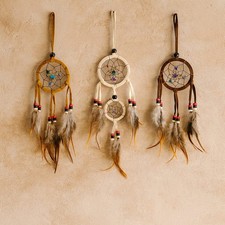 Tris Acchiappasogni con Piume Artigianale – Ø 6.5 cm Lunghezza 15 cm –0109251100