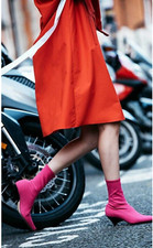Zara stivaletti fucsia - fucsia, in
