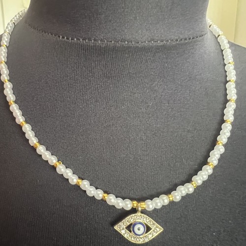 Collana girocollo con - , perline