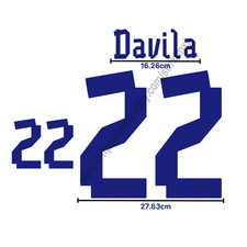 2012 Chile Away Name Set - Patch trasferimento termico Davila #22 | Kit fan made