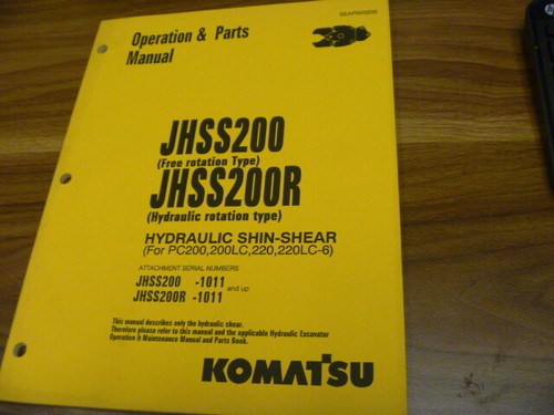 Komatsu jhss200 shin - shin, shear
