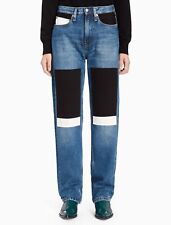 Jeans Calvin Klein American Classics vita alta toppa dritta W28 L30 stonewash