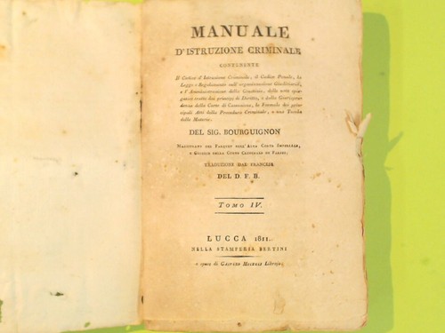 Manuale istruzione criminale - manuale, d'istruzione