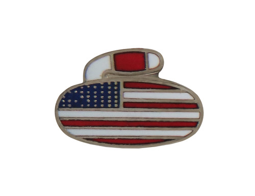 Usa curling stone pin badge - pin,