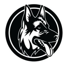 Adesivo AUTO MOTO DOG PASTORE TEDESCO STICKERS 15x15 CM PVC NERO POSTERIORE CANE