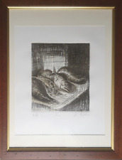 Incisione ALESSANDRO PAPETTI natura morta pesci arte contemporanea 46x36cm