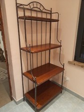 Etagere mobile in ferro e legno