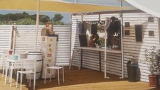Chiosco bar spiaggia con - spiaggia,
