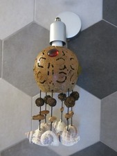 2x Paralume Applique Lampada da Muro Parete Interno Noce di Cocco