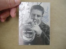 PUBBLICITA' 1965 DI DISCHI DEL TROMBETTISTA NINI ROSSO AUTOGRAFATA DALL'ARTISTA
