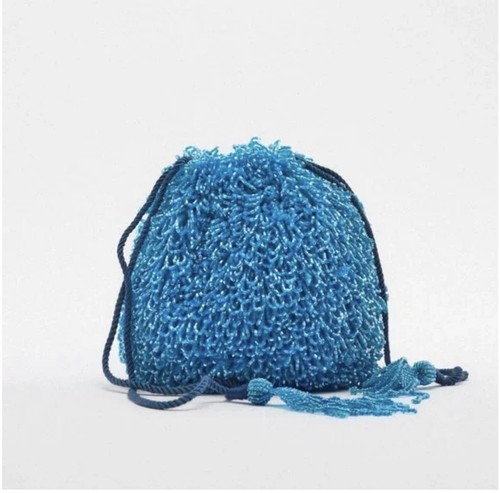 Borsa secchiello con - secchiello, perline