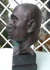 Bronzo Benito Mussolini-anni '30-cm. 27 + base marmo-grandissima qualita'...