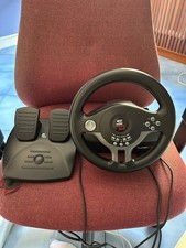 VOLANTE PEDALIERA RACING SET DA GAMING PER PC PS2 PS3 VIBRAZIONE VIDEOGIOCHI