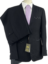 ABITO UOMO NERO FRESCO LANA
