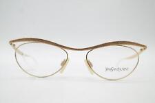 Montatura occhiali da vista vintage Yves Saint Laurent 4047 Y221 oro ovale NOS