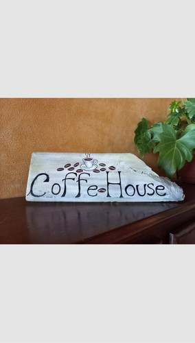 Insegna legno coffe house - insegna,